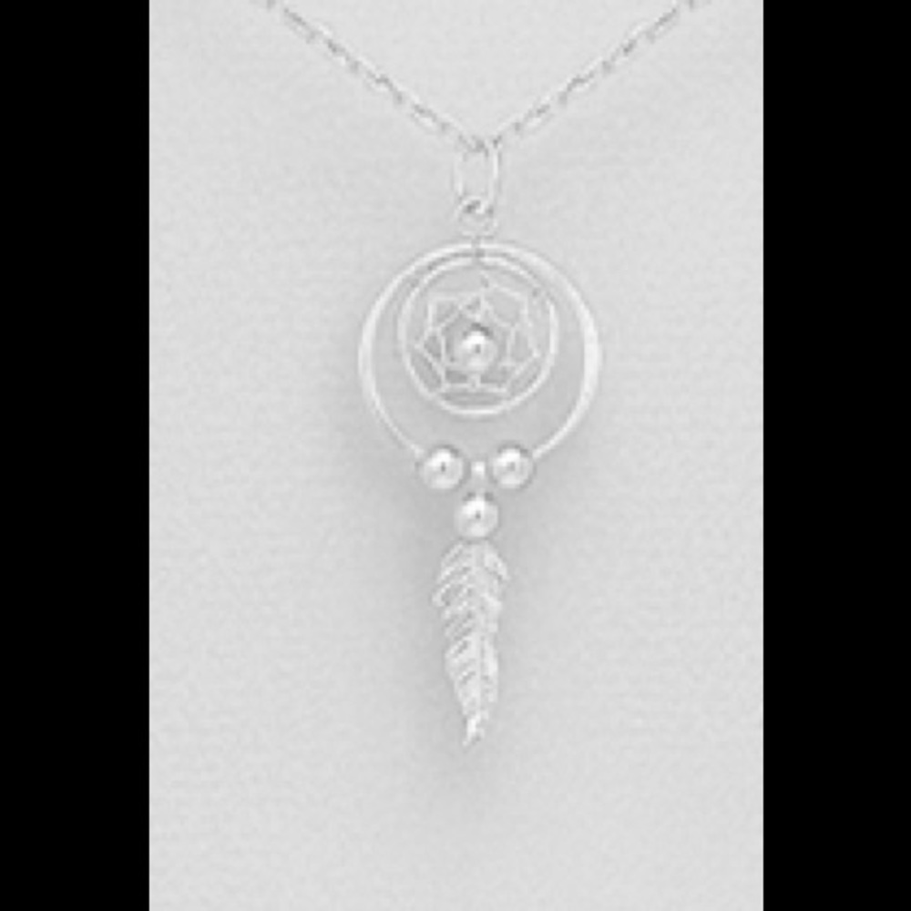 Sterling Silver• Dainty Dreamcatcher Pendant 🎁~